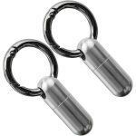 Lot de 2 botes a pilules porte - cls en titane - etanche - 34 mm - pour l'extrieur, le camping et ...