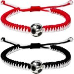 Lot de 2 bracelets de football pour hommes, femmes et enfants - accessoires elgants pour les fans de ...