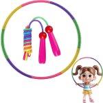 Lot de 2 cerceaux pour enfants de 4 ans, amovibles, r�glables pour corde a sauter pour enfants de 8 ans, ...