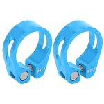 Lot de 2 colliers de serrage pour tige de selle de vélo, en alliage d'aluminium, a dégagement rapide, ... Lot de 2 colliers de serrage pour tige de selle de vélo, en alliage d'aluminium, a dégagement rapide, ...