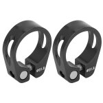 Lot de 2 colliers de serrage pour tige de selle de v�lo, en alliage d'aluminium, a d�gagement rapide, ...