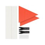 Lot de 2 drapeaux de v�lo pour enfants, m�t de fanion de v�lo, drapeau de remorque de v�lo, drapeau de ...