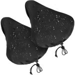 Lot de 2 housses de selle imperm�ables avec cordon de serrage pour selle de v�lo le noir