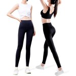 Lot de 2 leggings longs pour femme ¿ pantalon de yoga en coton, doux, extensible et opaque pour un confort ...