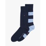 Lot de 2 paires de chaussettes rayures rugby th men rugby sock 2p / light blue melange - 39 - 40