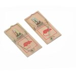 Lot de 2 piege a souris, souriciere avec bascule bois tapette