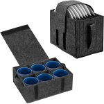 Lot de 2 porte - assiettes pour camping - car, organiseur en feutre, porte - tasses, rangement de vaisselle ...