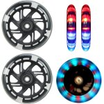 Lot de 2 roues de rechange pour scooter - 120mm - led - avec roulement abec - 9 - 120mm - clignotant ...