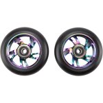 Lot de 2 roues de rechange pour trottinette 100mm avec roulement pour voitures a bascule, voitures extrmes, ...