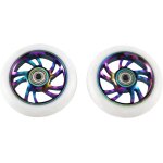 Lot de 2 roues de trottinette de 110mm en aluminium de rechange rsistantes a l'usure, pices de trottinette ...