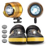Lot de 2 sabots lumineux a led pour chaussures crocodiles, portables, pour camping, randonnee, etanches ...