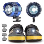 Lot de 2 sabots lumineux a led pour chaussures crocodiles, portables, pour camping, randonnee, etanches ...