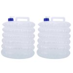 Lot de 2 seaux eau pliables plastique - r�cipient camping et randonn�e - portable compact