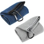 Lot de 2 serviettes de golf en microfibre pour le nettoyage - 30 x 30 cm - avec clip mousqueton - très ... Lot de 2 serviettes de golf en microfibre pour le nettoyage - 30 x 30 cm - avec clip mousqueton - très ...
