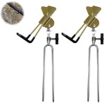 Lot de 2 supports de canne a pche rglables a 360 - support universel en acier inoxydable - support ...