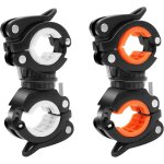 Lot de 2 supports de lampe de poche pour vlo - pivotant a 360 - universel - pour vtt et vlo - support ...