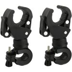 Lot de 2 supports de lampe de poche pour vlo - rotation a 360 - clip universel pour guidon de vtt et ...
