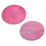 Lot de 2 tapis de sol ronds en laine et soie pour salon, chambre a coucher, chevet, chaise d'ordinateur, ...