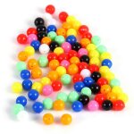 Lot de 20 a 25 100 perles rondes l�g�res de 6 mm, outils de p�che (arc - en - ciel, 6 mm)
