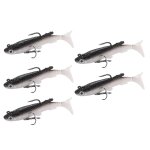 Lot de 20 a 255 leurres souples coulants en pvc avec queue en t pour la pche a la truite en eau sale ...