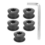 Lot de 20 a 255 vis de plateau de vélo pour simple, double et triple vitesse (noir, 5 mm) Lot de 20 a 255 vis de plateau de vélo pour simple, double et triple vitesse (noir, 5 mm)