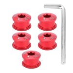 Lot de 20 a 255 vis de plateau de vélo pour simple, double et triple vitesse (rouge, 5 mm) Lot de 20 a 255 vis de plateau de vélo pour simple, double et triple vitesse (rouge, 5 mm)