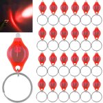 Lot de 24 mini lampes de poche led ultra lumineuses a piles avec porte - cls, pour camping, randonne ...