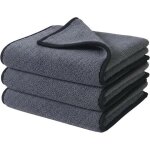 Lot de 3 chiffons microfibre auto ultra absorbants 1100 gsm 40x40cm, nettoyage pro, s�chage rapide, sans ...