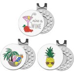 Lot de 3 marqueurs de balle de golf avec 3 clips pour chapeau, motif usa, aigle, ruban au choix pour ...