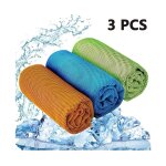 Lot de 3 serviettes rafraîchissantes en microfibre ¿ soulagement instantané pour le sport, le yoga, ... Lot de 3 serviettes rafraîchissantes en microfibre ¿ soulagement instantané pour le sport, le yoga, ...
