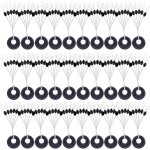 Lot de 30 et 180 pices de leurres de pche a la mouche ovales en caoutchouc, flotteur, carpe de mer, ...