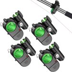 Lot de 4 alarmes de p�che, indicateur d'alarme electronique sensible, sonnette d'alerte sonore avec lumi�res ...