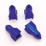 Lot de 4 bouchons de valve en alu pour pneus de vélo, moto, voiture - ref07 bleu Lot de 4 bouchons de valve en alu pour pneus de vélo, moto, voiture - ref07 bleu
