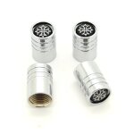 Lot de 4 bouchons de valves chrom�s avec logo r�gionaux croix occitane