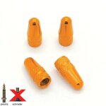 Lot de 4 bouchons de valve presta en alu pour pneus de vélo moto voiture - ref08 or Lot de 4 bouchons de valve presta en alu pour pneus de vélo moto voiture - ref08 or