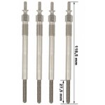Lot de 4 bougies de pr�chauffage - fiat ducato autobusautocar (250 ) 160 multijet 2, 3 d a part. 05 / ...