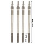 Lot de 4 bougies de pr�chauffage - ford fiesta v (jh , jd ) 1. 4 tdci 11 / 2001>06 / 2008