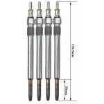 Lot de 4 bougies de pr�chauffage - mercedes - benz classe m (w163) ml 270 cdi (163. 113) 12 / 1999>06 ...