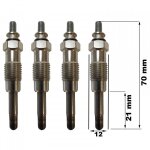 Lot de 4 bougies de prchauffage - opel arena fourgon (tb, tf) 2. 5 d 03 / 1998>08 / 2001
