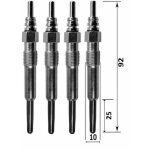 Lot de 4 bougies de prchauffage - opel movano a autobusautocar (x70) 1. 9 dti (jd) a part. 10 / 2001 ...