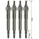 Lot de 4 bougies de pr�chauffage - opel vectra b (j96) 1. 7 td (f19) 10 / 1995>12 / 1998