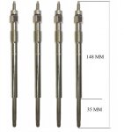 Lot de 4 bougies de pr�chauffage - peugeot boxer camion plate - formech�ssis 2. 2 hdi 150 a part. 03 ...