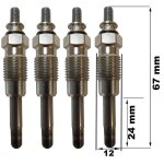 Lot de 4 bougies de pr�chauffage - volvo v40 break (645) 1. 9 td 07 / 1995>08 / 1999