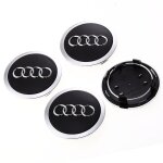 Lot de 4 caches central noir audi jantes en alliage de 69 mm pour 4b0601170a s3 s4 a2 a3 a4 a6 a8 tt ...