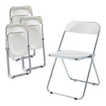 Lot de 4 chaises pliantes camping 74 x 46 x 47 cm blanc helloshop26 03 0009845