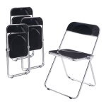Lot de 4 chaises pliantes camping 74 x 46 x 47 cm noir helloshop26 03 0009848