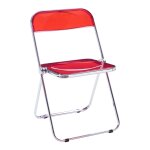 Lot de 4 chaises pliantes camping 74 x 46 x 47 cm rouge helloshop26 03 0009851