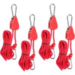 Lot de 4 cordes réglables a cliquet avec tendeurs de corde, sangles a cliquet suspendues, réfléchissantes, ... Lot de 4 cordes réglables a cliquet avec tendeurs de corde, sangles a cliquet suspendues, réfléchissantes, ...