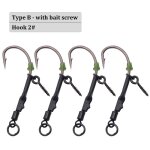 Lot de 4 crochets de pche, crochets de pche, avec connecteur pop - up, pivot roulant, vis d'appt ovale ...