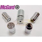 Lot de 4 ecrous - 14x150 - l39. 7 - h21 - conique - chrome - antivol de roues